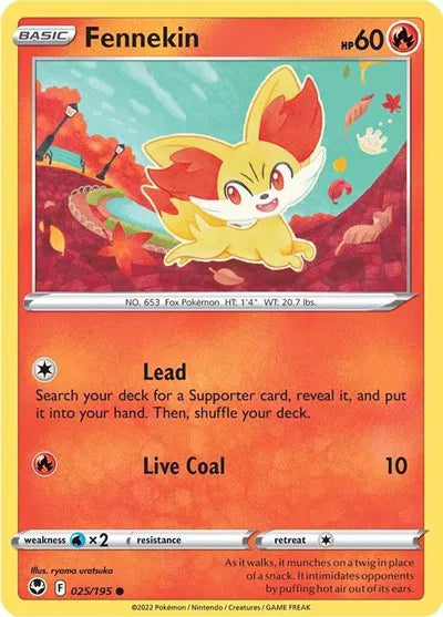 025/195 Fennekin Reverse Holo