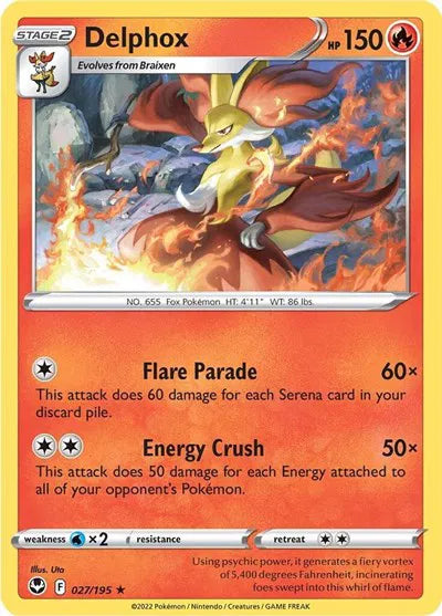 027/195 Delphox Reverse Holo