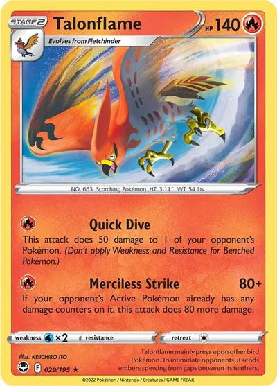 029/195 Talonflame Reverse Holo