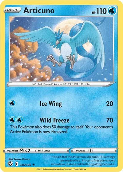 036/195 Articuno Holofoil - Silver Tempest