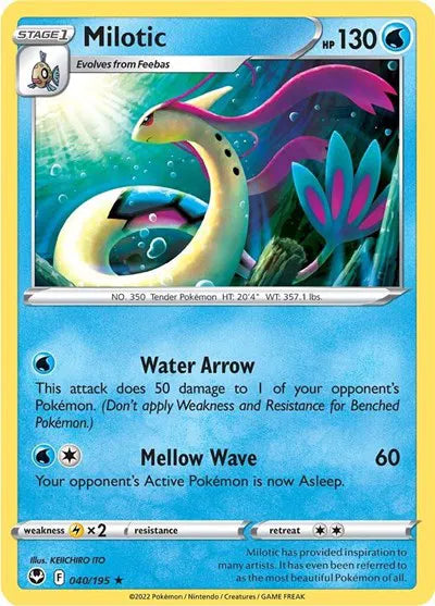 040/195 Milotic Reverse Holo - Silver Tempest