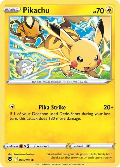 049/195 Pikachu Reverse Holo - Silver Tempest