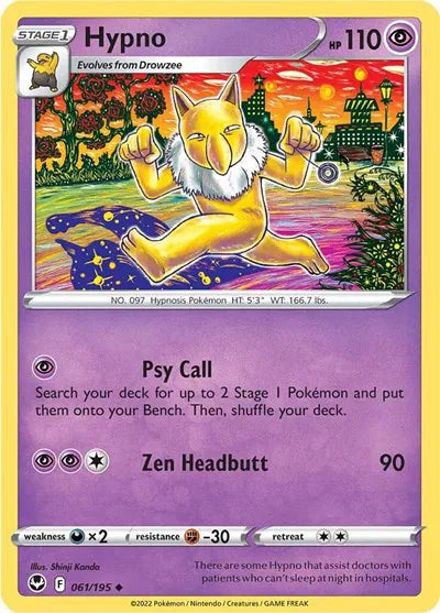 061/195 Hypno Reverse Holo - Silver Tempest