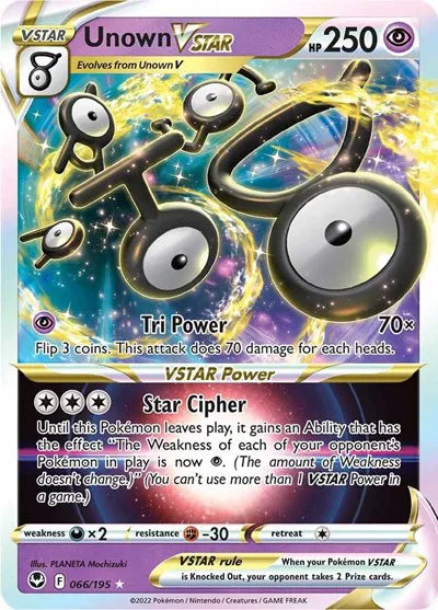 066/195 Unown VSTAR - Silver Tempest