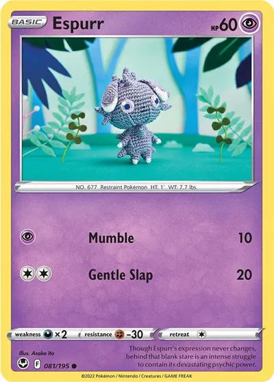 081/195 Espurr Reverse Holo - Silver Tempest