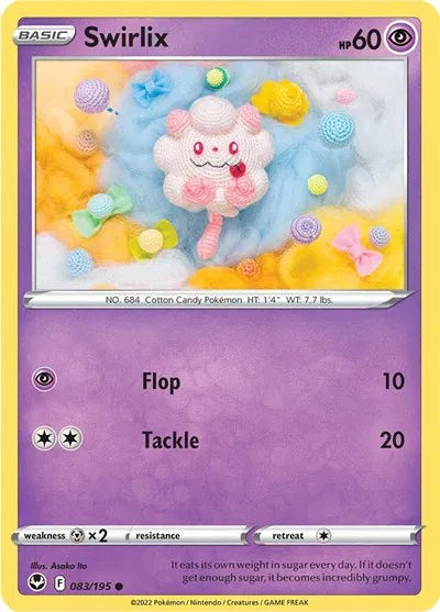 083/195 Swirlix Reverse Holo - Silver Tempest
