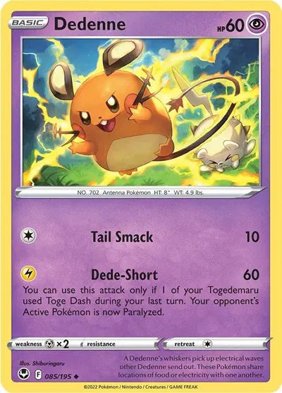 085/195 Dedenne Reverse Holo - Silver Tempest