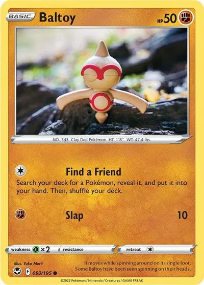 093/195 Baltoy Reverse Holo - Silver Tempest