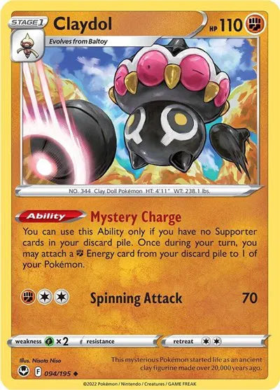 094/195 Claydol Reverse Holo - Silver Tempest