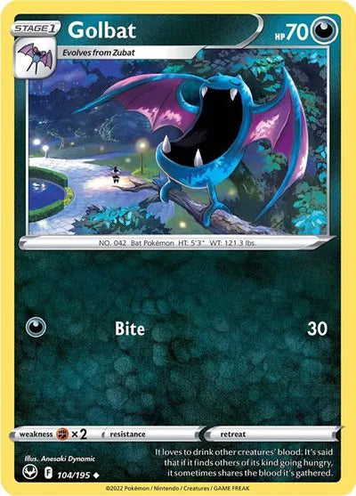 104/195 Golbat Reverse Holo - Silver Tempest