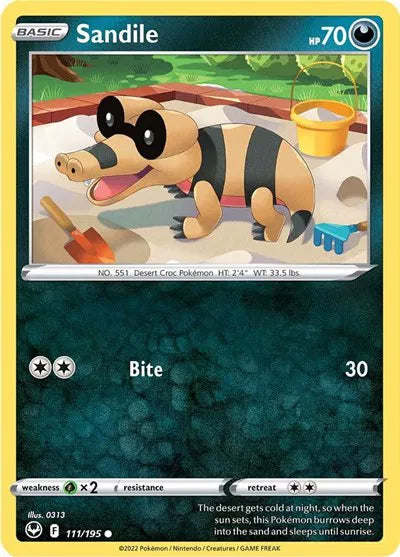 111/195 Sandile Reverse Holo - Silver Tempest