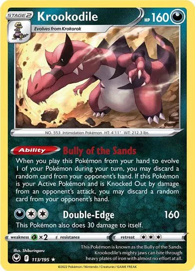 113/195 Krookodile Holofoil - Silver Tempest