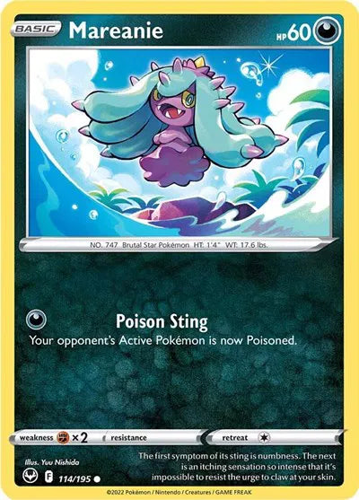 114/195 Mareanie Reverse Holo - Silver Tempest