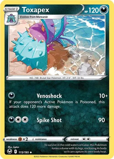 115/195 Toxapex Reverse Holo - Silver Tempest