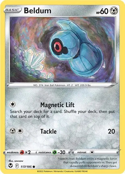 117/195 Beldum Reverse Holo - Silver Tempest