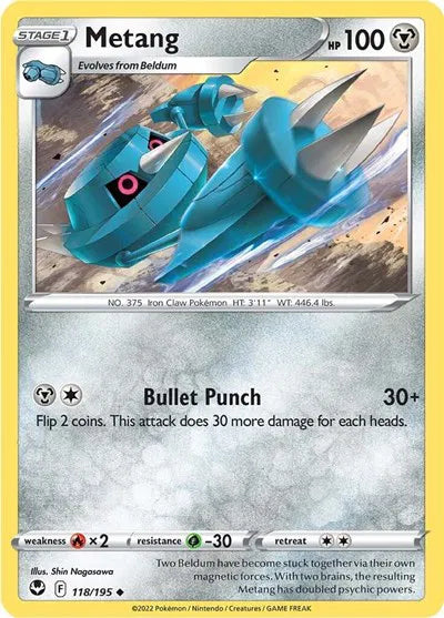 118/195 Metang Reverse Holo - Silver Tempest