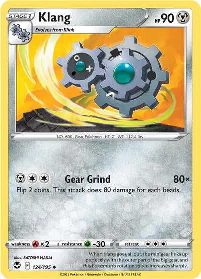 124/195 Klang Reverse Holo - Silver Tempest