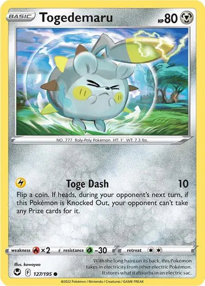 127/195 Togedemaru Reverse Holo - Silver Tempest