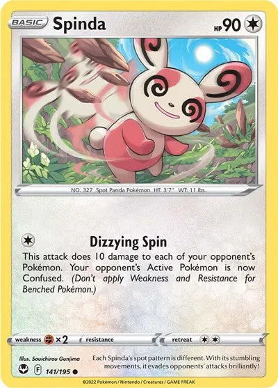 141/195 Spinda Reverse Holo - Silver Tempest