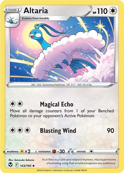 143/195 Altaria Reverse Holo - Silver Tempest