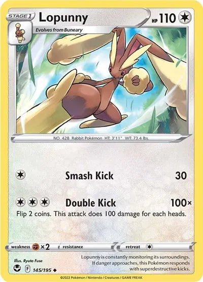 145/195 Lopunny Reverse Holo - Silver Tempest