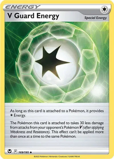 169/195 V Guard Energy Reverse Holo - Silver Tempest