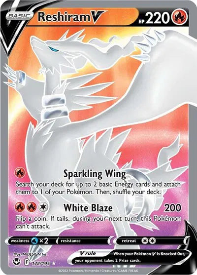 172/195 Reshiram V - Silver Tempest