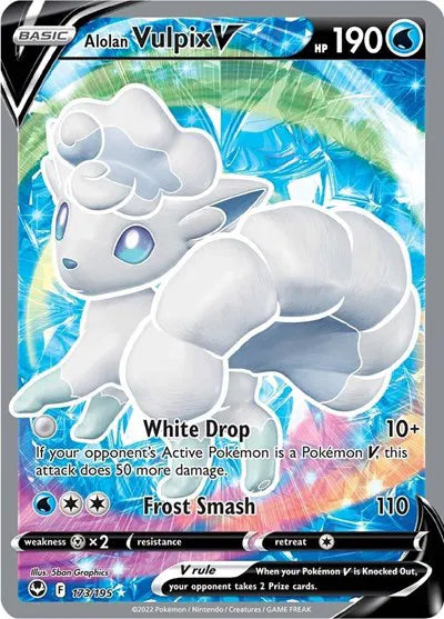 173/195 Alolan Vulpix V - Silver Tempest