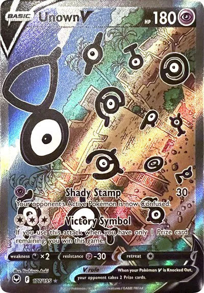 177/195 Unown V - Silver Tempest