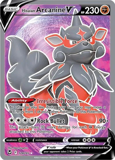 179/195 Hisuian Arcanine V - Silver Tempest