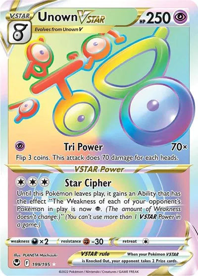 199/195 Unown VStar - Silver Tempest