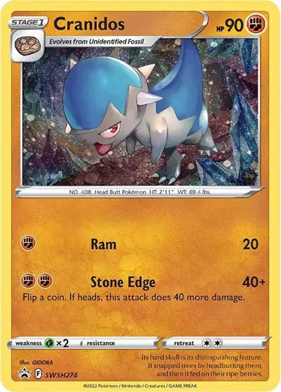 SWSH274 Cranidos - SWSH Black Star Promo