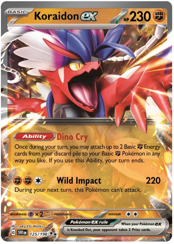 125/198 Koraidon EX - Scarlet & Violet Base Set