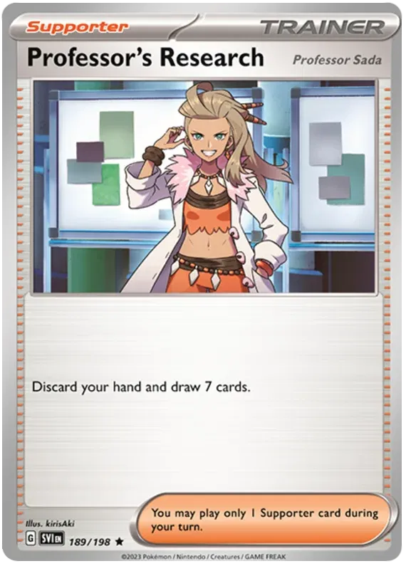 189/198 Professor's Research Holofoil - Scarlet & Violet Base Set