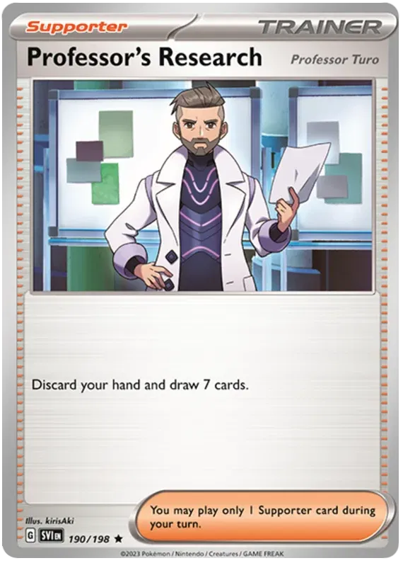 190/198 Professor's Research Holofoil - Scarlet & Violet Base Set