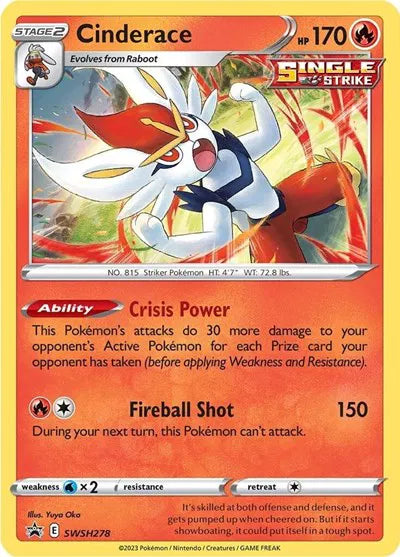 SWSH278 Cinderace - SWSH Black Star Promo