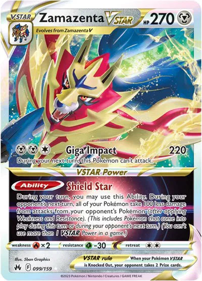 099/159 Zamazenta VStar - Crown Zenith