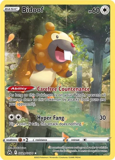 GG29/GG70 Bidoof - Crown Zenith