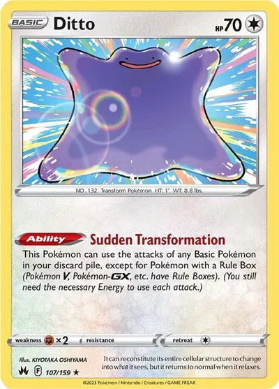107/159 Ditto Holofoil - Crown Zenith