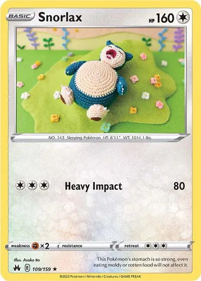109/159 Snorlax Reverse Holo - Crown Zenith