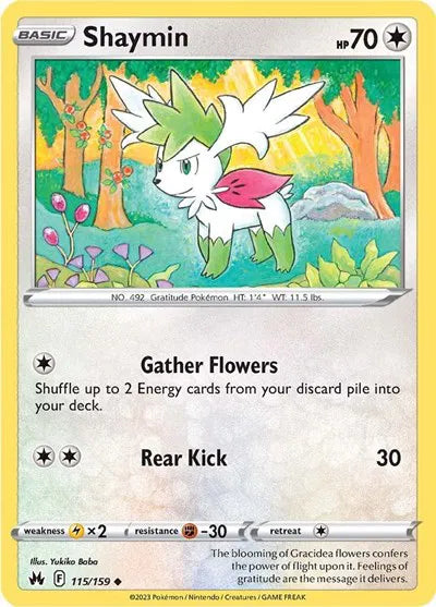 115/159 Shaymin Reverse Holo - Crown Zenith