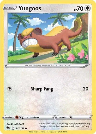 117/159 Yungoos Reverse Holo - Crown Zenith