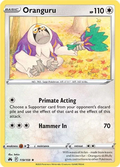 119/159 Oranguru Reverse Holo - Crown Zenith