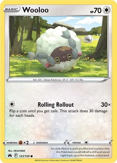 121/159 Wooloo Reverse Holo - Crown Zenith