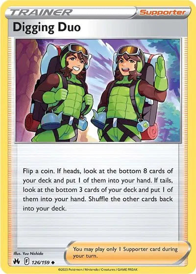 126/159 Digging Duo Reverse Holo - Crown Zenith