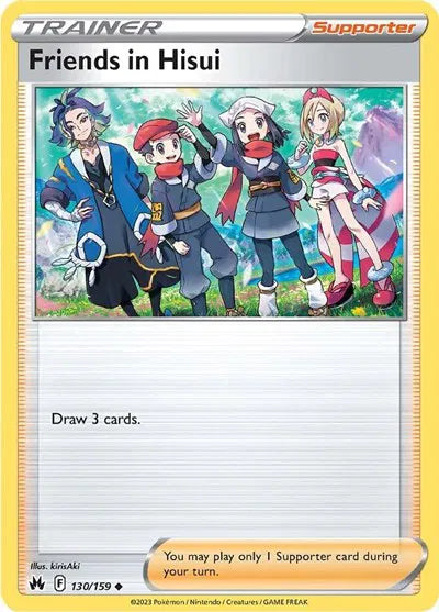 130/159 Friends in Hisui Reverse Holo - Crown Zenith