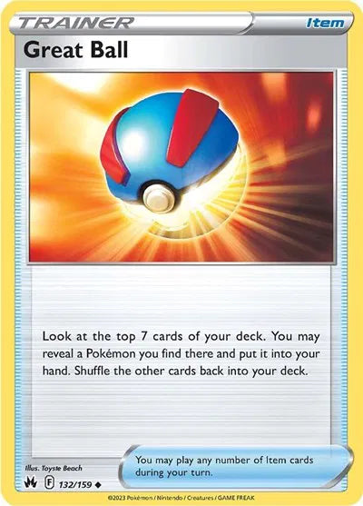 132/159 Great Ball Reverse Holo - Crown Zenith