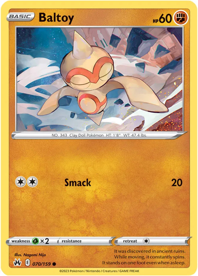 070/159 Baltoy Reverse Holo - Crown Zenith
