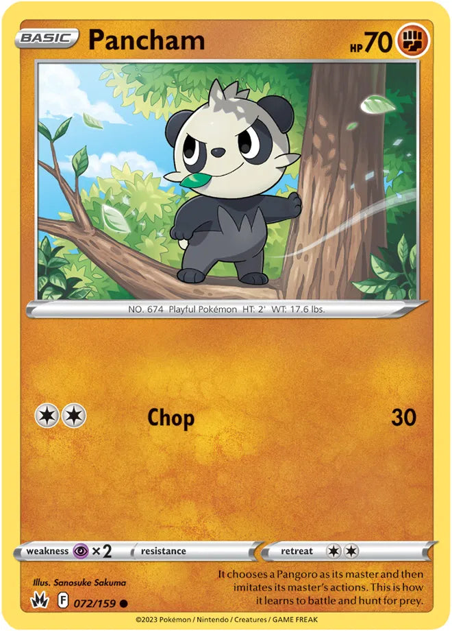 072/159 Pancham Reverse Holo - Crown Zenith
