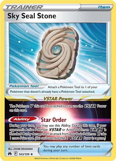 143/159 Sky Seal Stone Reverse Holo - Crown Zenith
